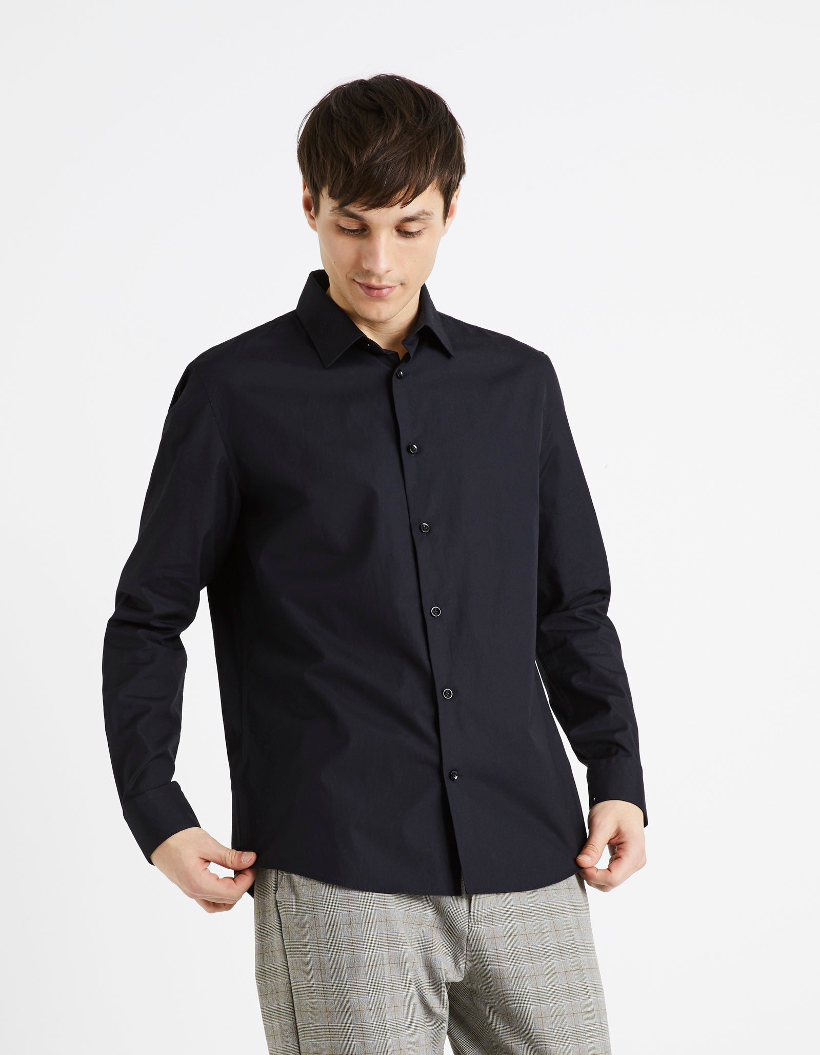 Men Woven Shirt Long sleeves Square Deal