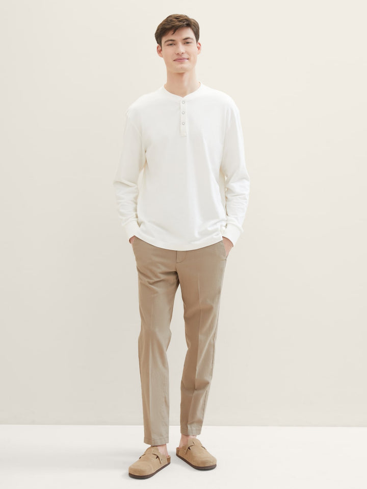 RELAXED TAPERED LINEN PANTS