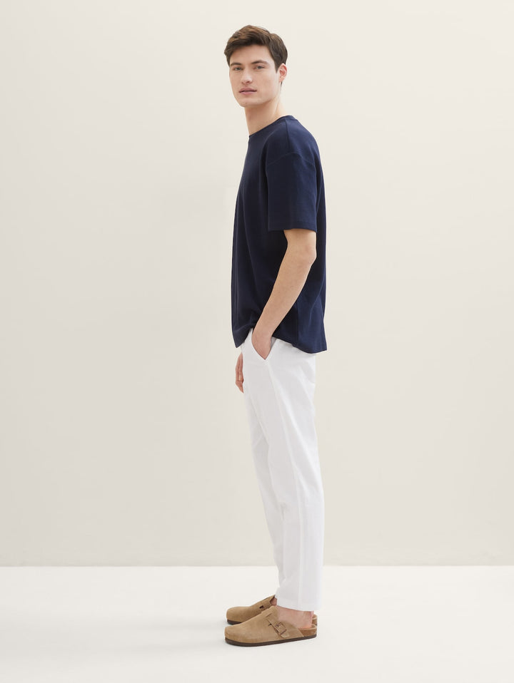 RELAXED TAPERED LINEN PANTS