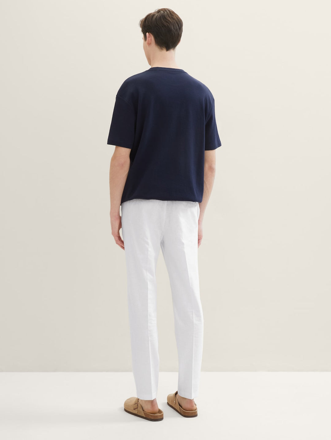 RELAXED TAPERED LINEN PANTS