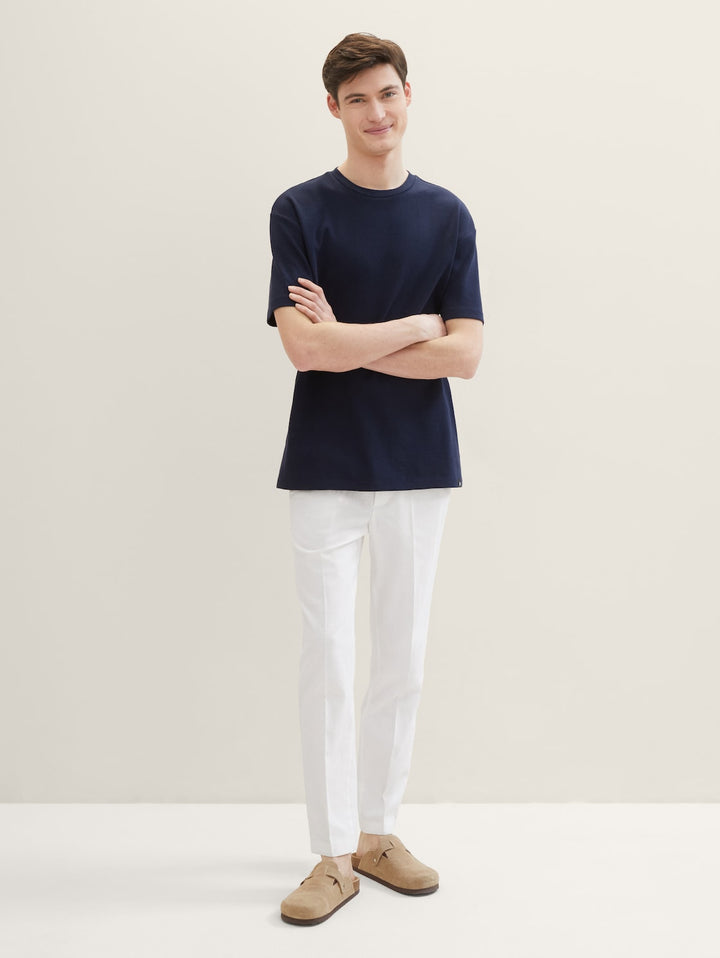 RELAXED TAPERED LINEN PANTS