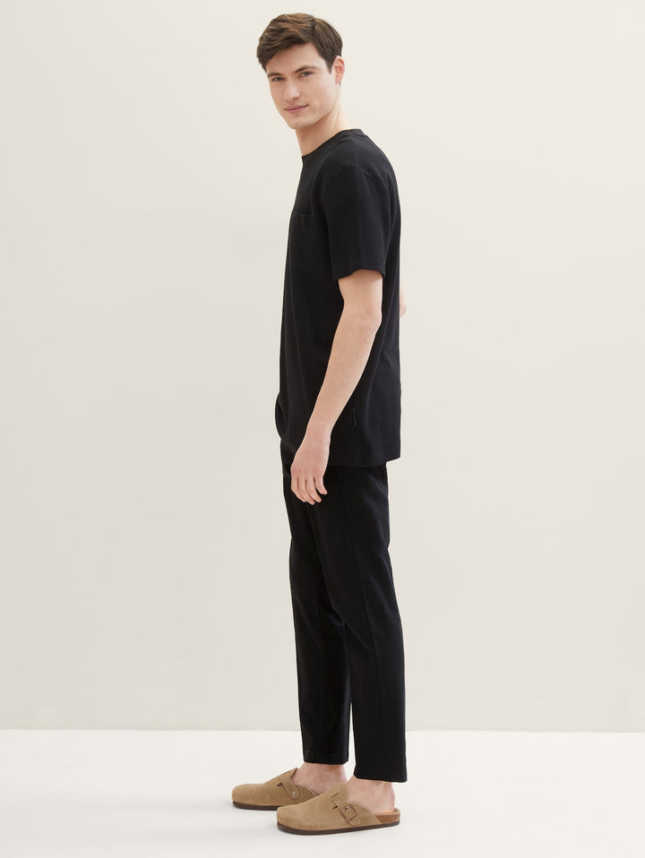 RELAXED TAPERED LINEN PANTS