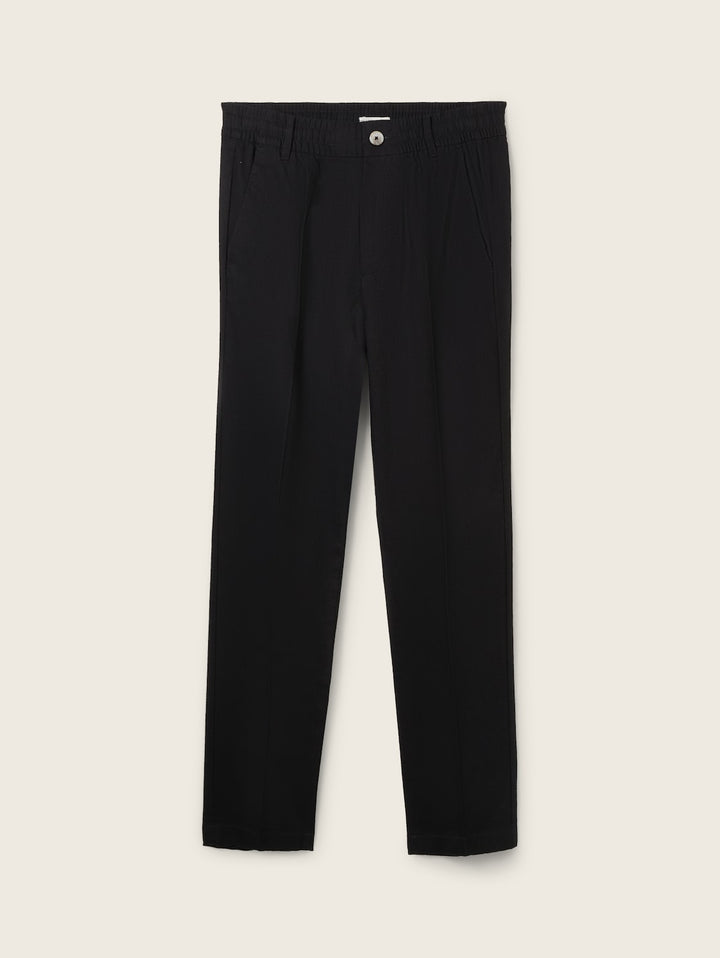 RELAXED TAPERED LINEN PANTS