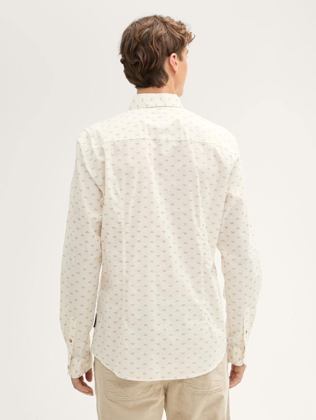 FITTED PRINTED POPLIN SHIRT