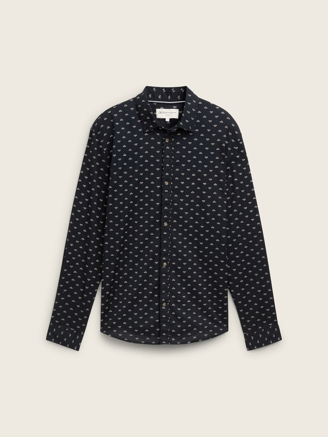 FITTED PRINTED POPLIN SHIRT