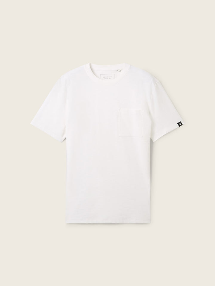 STRUCTURED T-SHIRT WITH POCKET