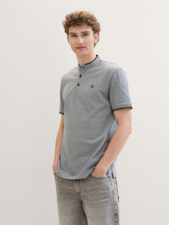 STAND UP COLLAR TWO TONE POLO