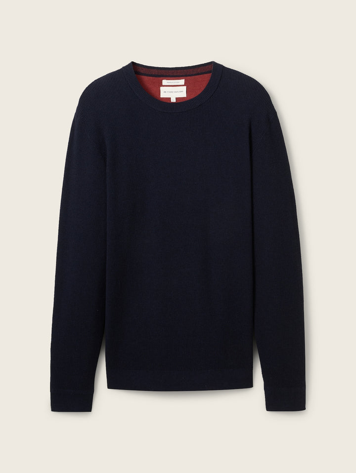 STRUCTURED CREWNECK KNIT