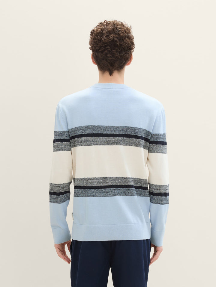 BLOCK STRIPES CREWNECK KNIT