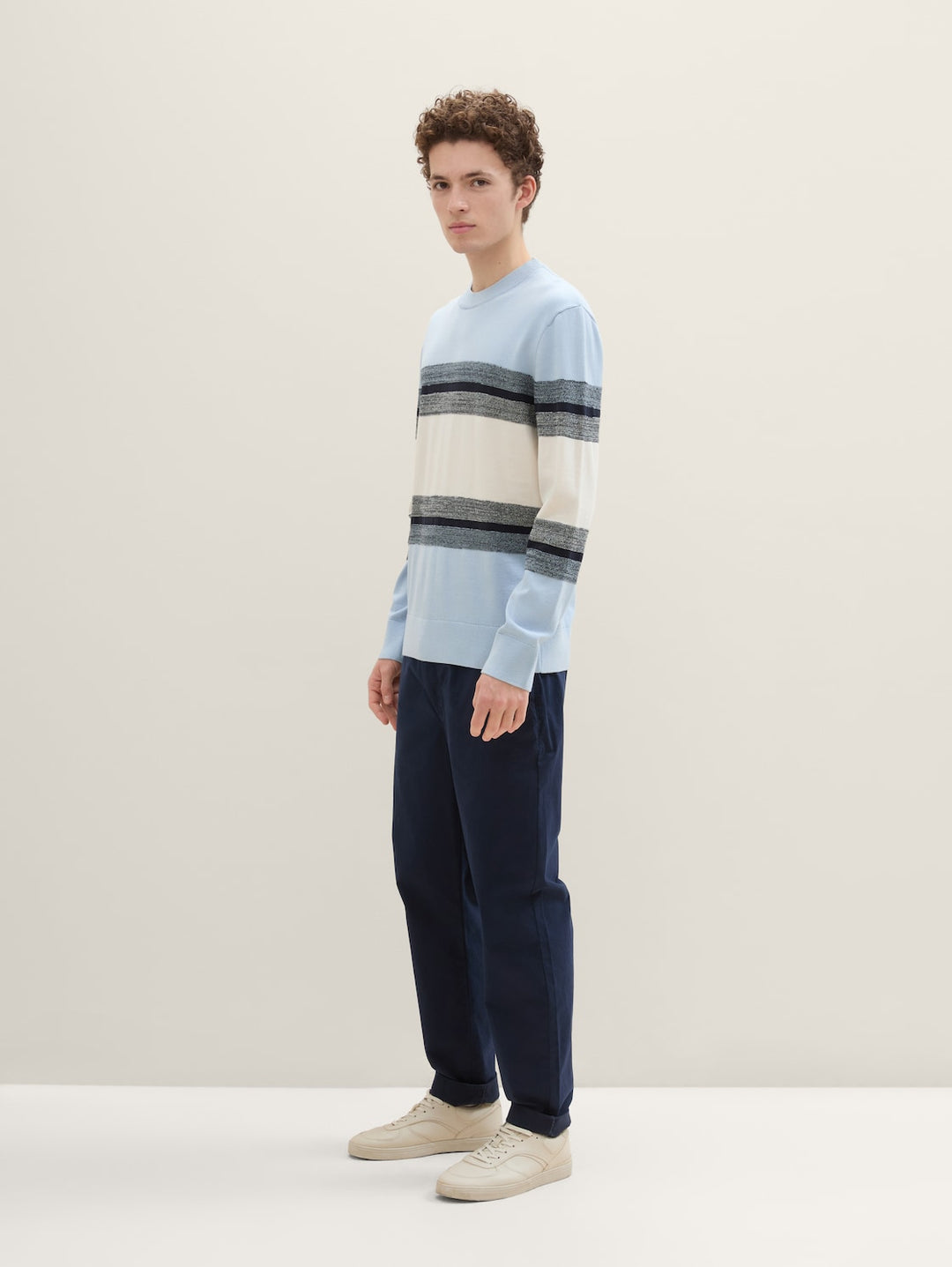 BLOCK STRIPES CREWNECK KNIT