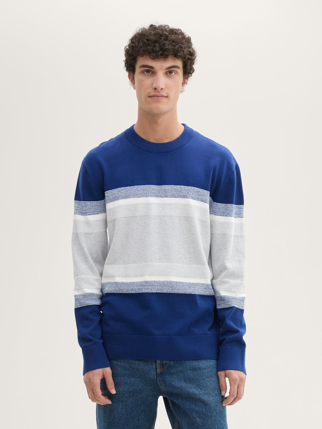 BLOCK STRIPES CREWNECK KNIT