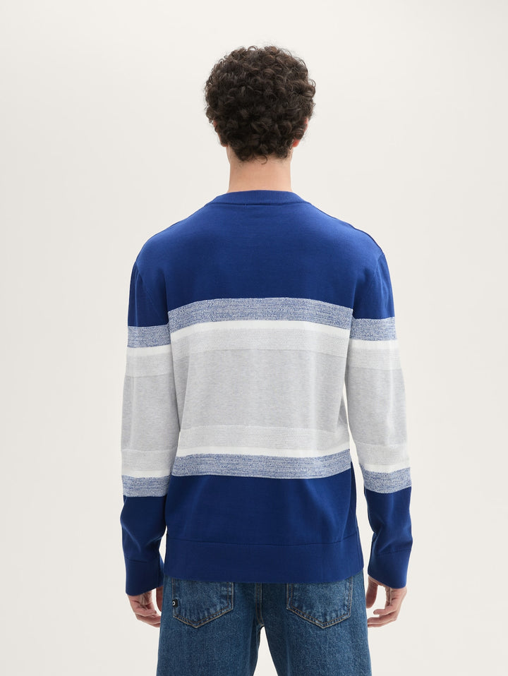 BLOCK STRIPES CREWNECK KNIT