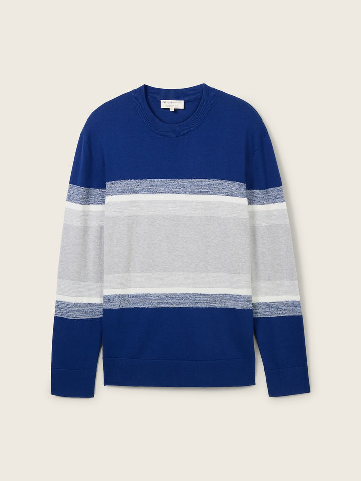 BLOCK STRIPES CREWNECK KNIT