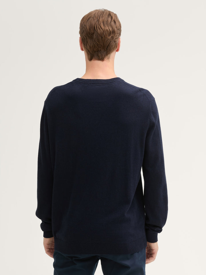 COTTON CASHMERE CREWNECK KNIT