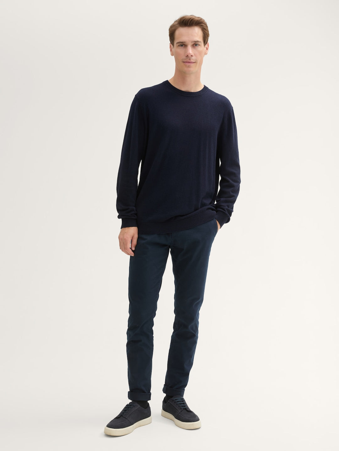 COTTON CASHMERE CREWNECK KNIT