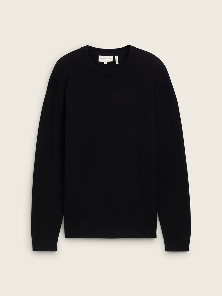 COTTON CASHMERE CREWNECK KNIT