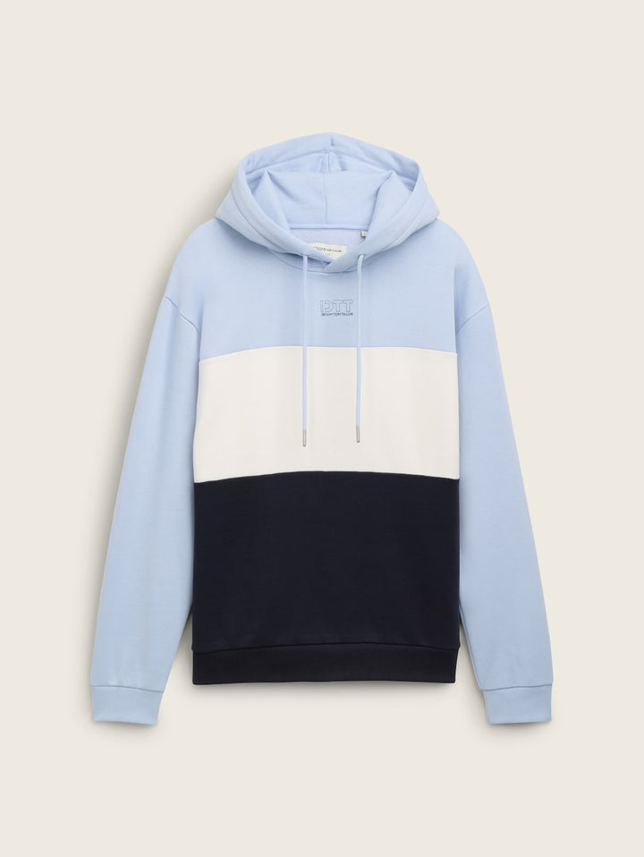 COLORBLOCK HOODIE WITH PRINT