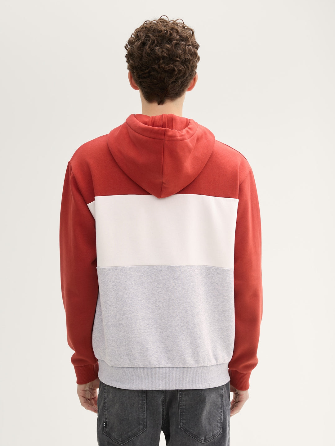 COLORBLOCK HOODIE WITH PRINT