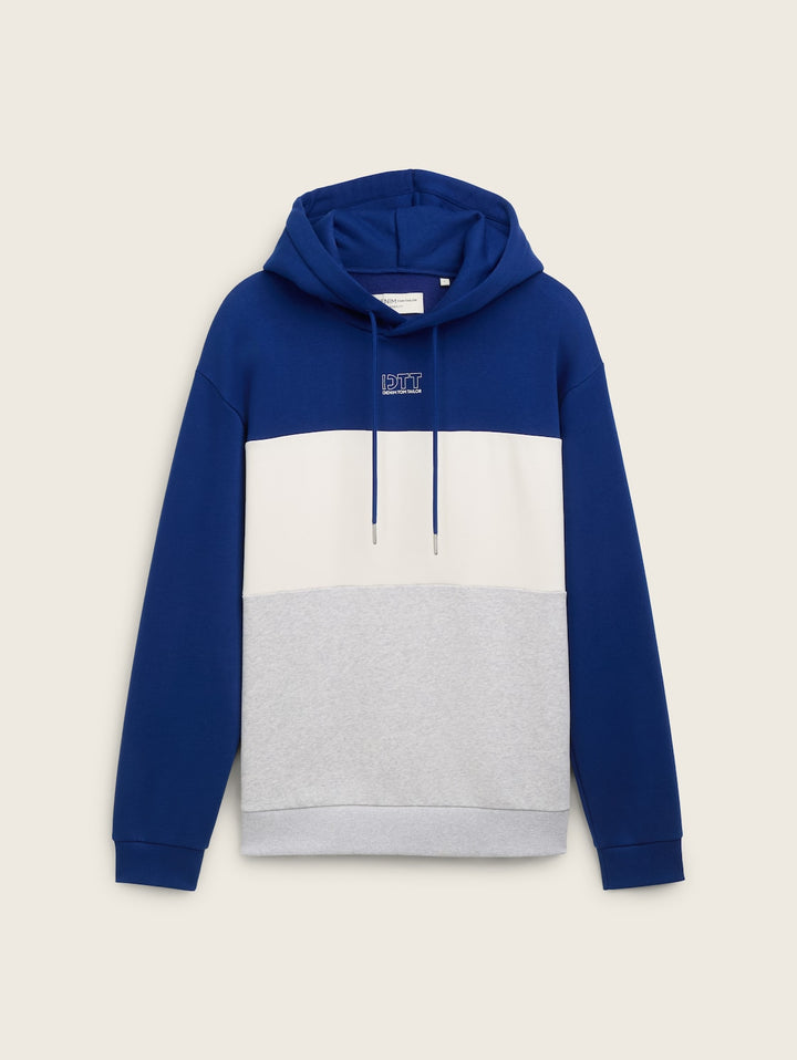 COLORBLOCK HOODIE WITH PRINT