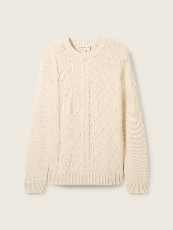 CABLE CREWNECK KNIT