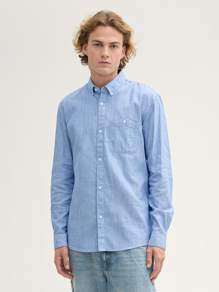 FITTED CHAMBRAY SLUBYARN SHIRT