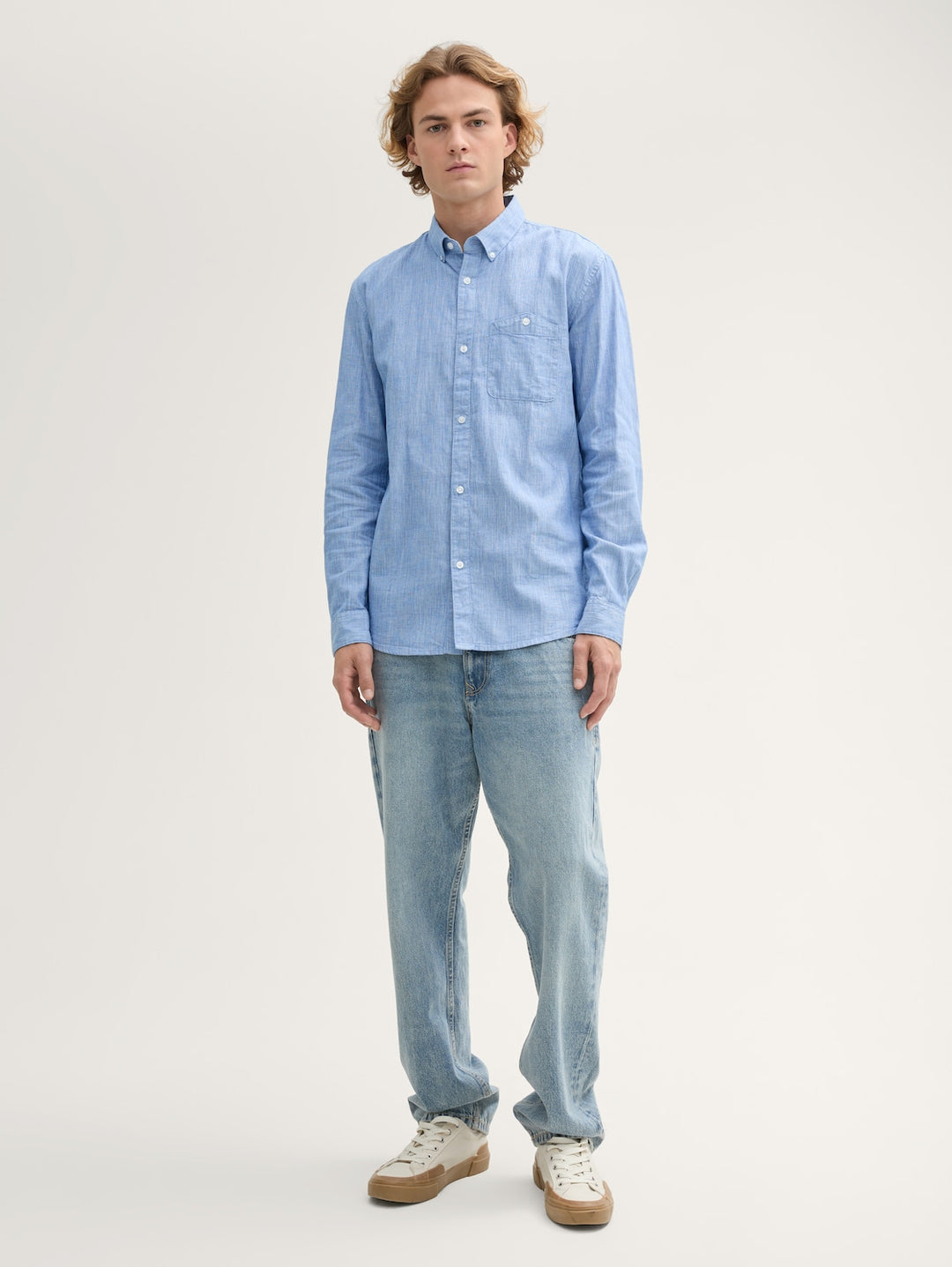 FITTED CHAMBRAY SLUBYARN SHIRT