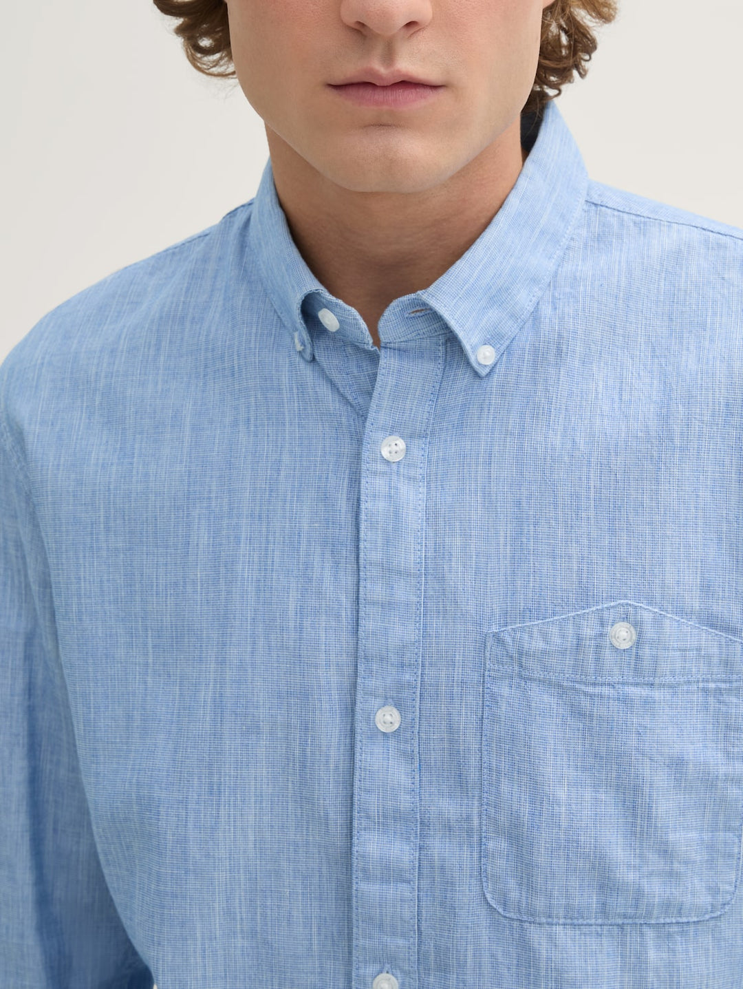 FITTED CHAMBRAY SLUBYARN SHIRT