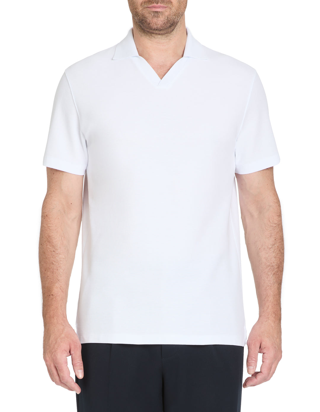 Men - Knitted - Polo Shirt - Short sleeves