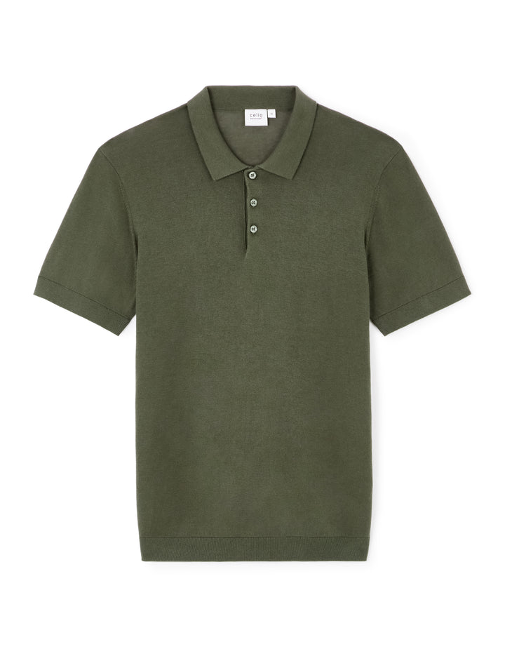 Men - Knitted - Polo Shirt - Short sleeves