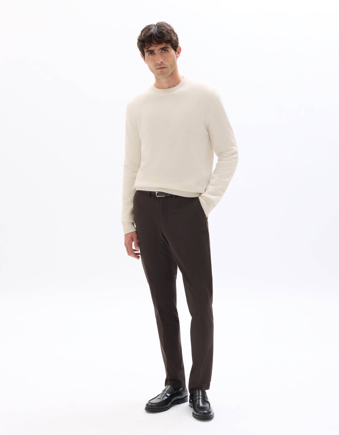 100% cashmere crew neck sweater
