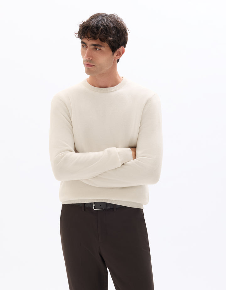 100% cashmere crew neck sweater