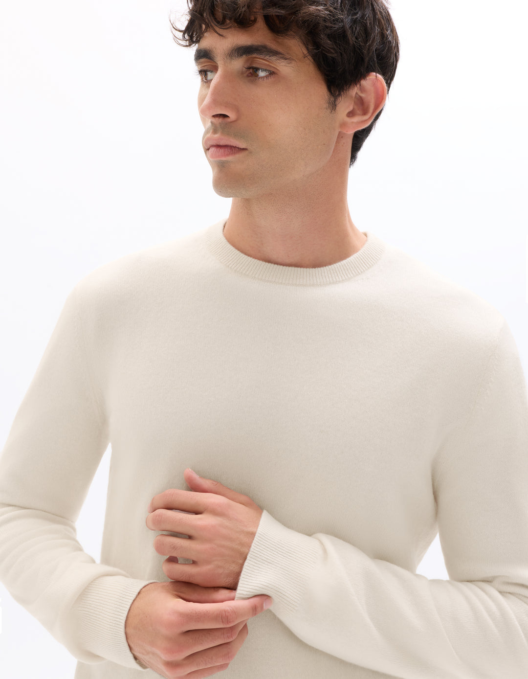 100% cashmere crew neck sweater