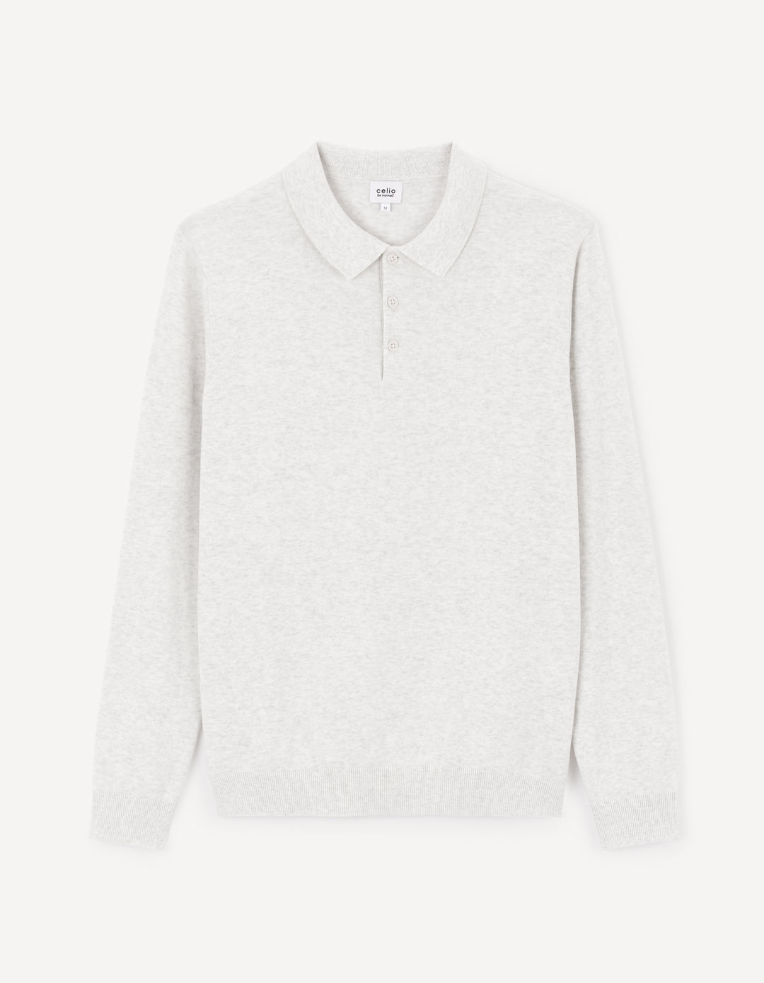 Men - Knitted - Polo Shirt - Long sleeves