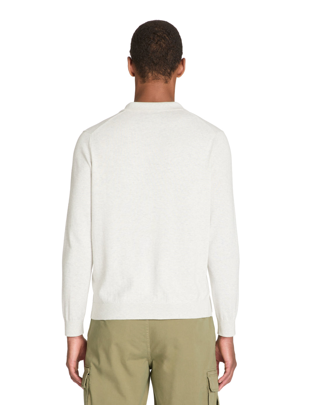 Men - Knitted - Polo Shirt - Long sleeves