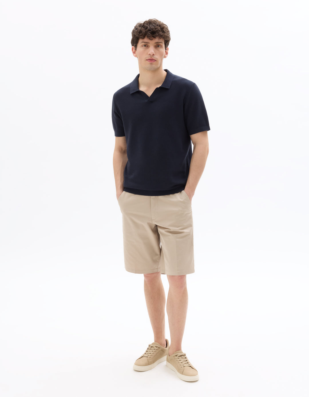 Men - Knitted - Polo Shirt - Short sleeves