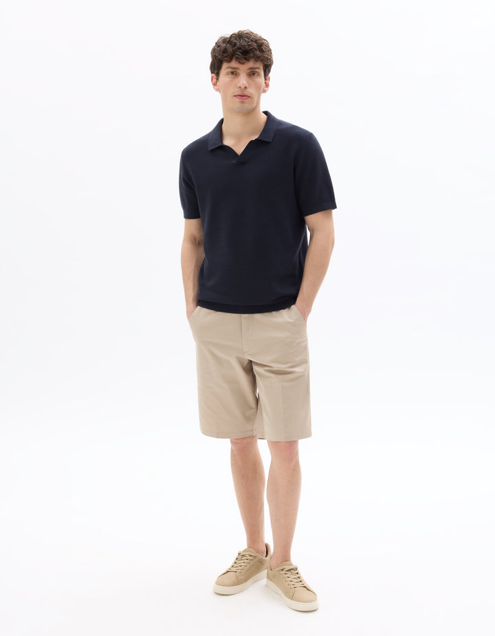 Men - Knitted - Polo Shirt - Short sleeves