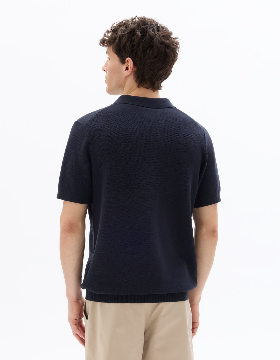 Men - Knitted - Polo Shirt - Short sleeves
