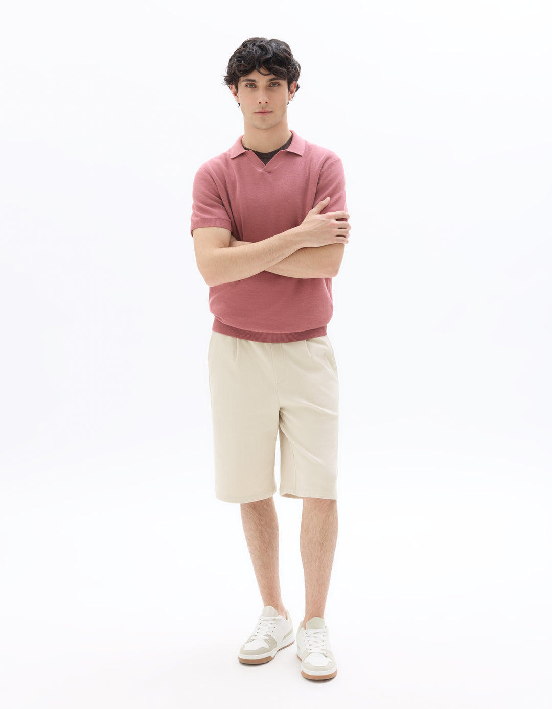 Men - Knitted - Polo Shirt - Short sleeves