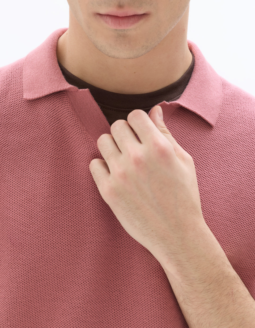 Men - Knitted - Polo Shirt - Short sleeves