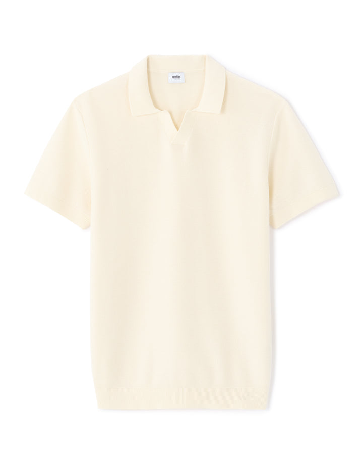 Men - Knitted - Polo Shirt - Short sleeves
