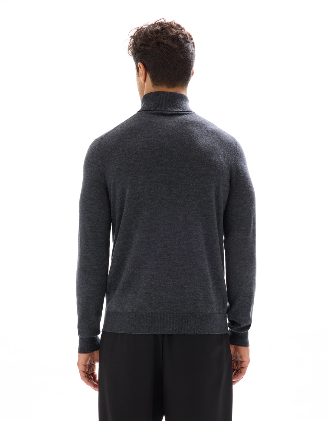 Slim-fit turtleneck sweater 100% merino wool