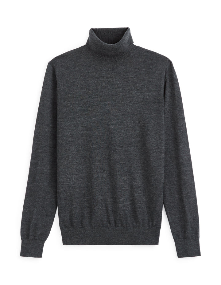 Slim-fit turtleneck sweater 100% merino wool
