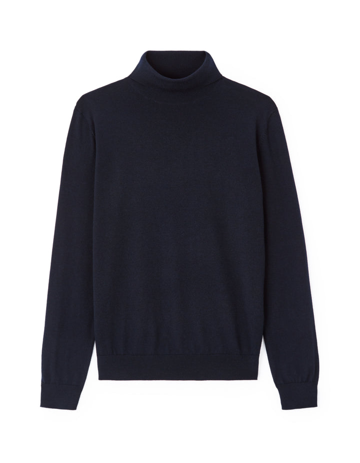 Slim-fit turtleneck sweater 100% merino wool