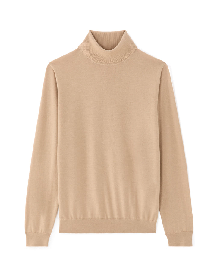 Slim-fit turtleneck sweater 100% merino wool