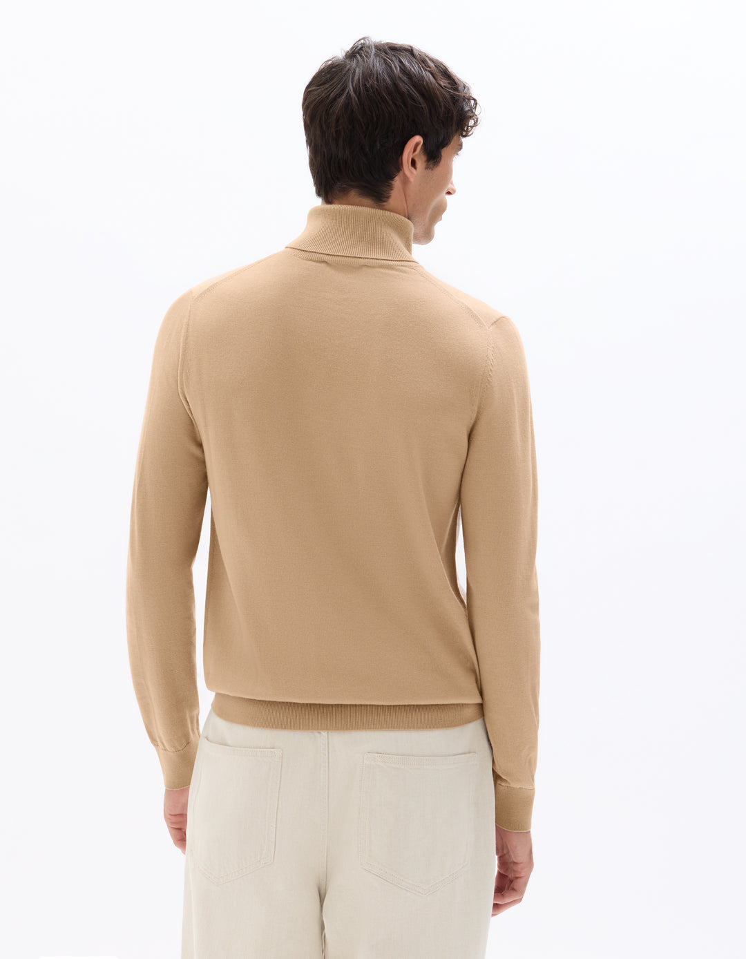 Slim-fit turtleneck sweater 100% merino wool