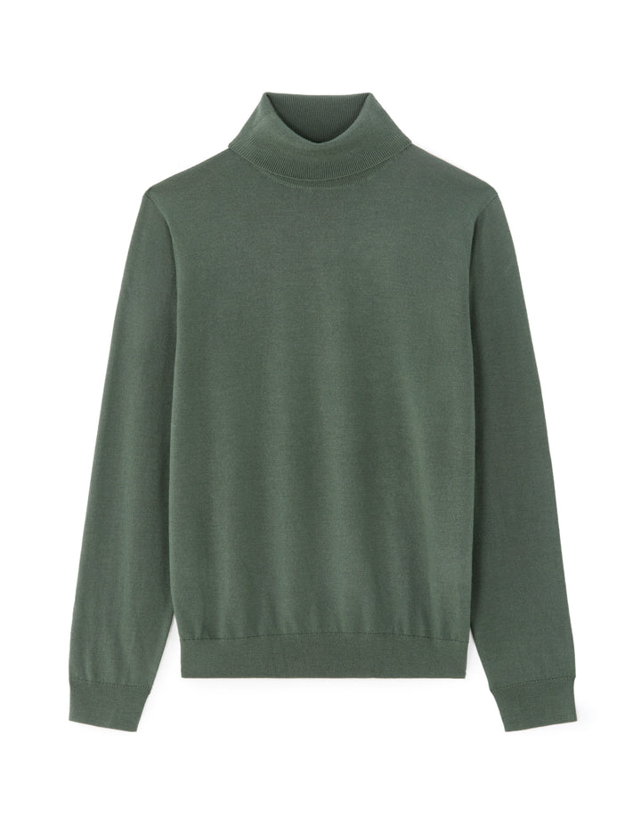 Slim-fit turtleneck sweater 100% merino wool