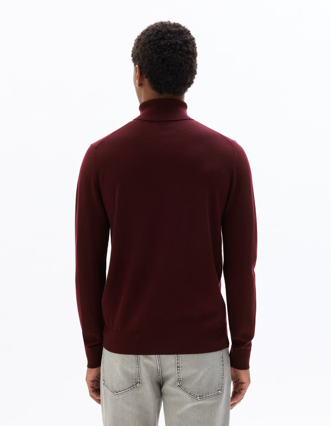 Slim-fit turtleneck sweater 100% merino wool