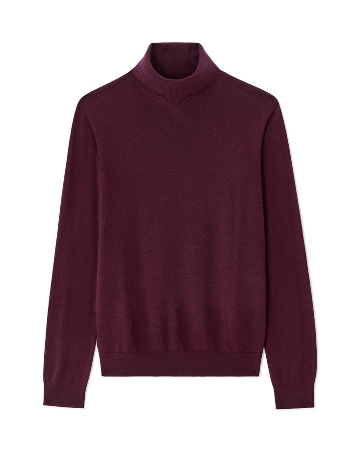 Slim-fit turtleneck sweater 100% merino wool