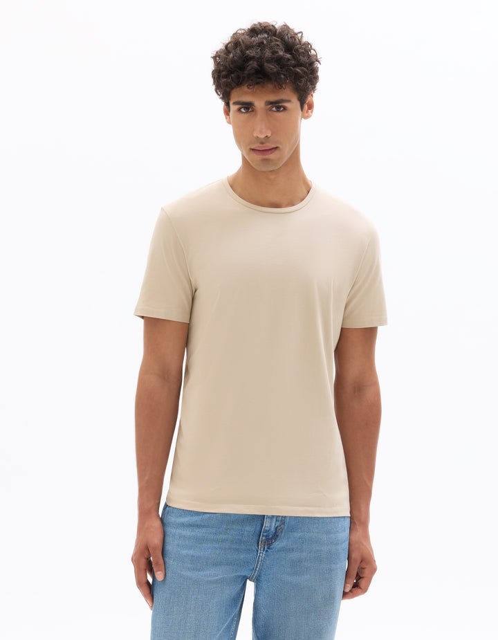 Slim fit crew neck stretch cotton t-shirt