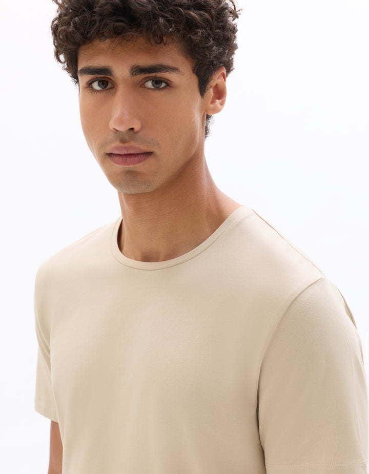 Slim fit crew neck stretch cotton t-shirt